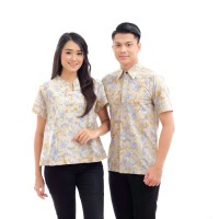 CPT039 Batik Couple Muslim Primis Lengan Panjang Seragam Baju Wanita