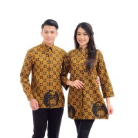 CPT037 Batik Couple Muslim Primis Lengan Panjang Seragam Baju Wanita