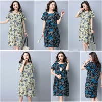 DSJT218020339031 - MIDI DRESS BANGKOK - DRESS MOTIF FLORAL - BAGUS