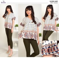 Baju Atasan Wanita Murah Blouse Casual Terbaru Lengan Pendek BONANZA