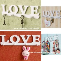 Jual Gantungan Baju Gantungan Kunci Rak Vintage LOVE Hanger Serbaguna Murah