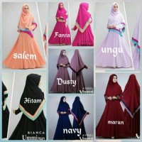 baju muslim gamis ummi syari pink fanta gamis modern bianca T2909