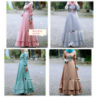 Dress hijab cantik terbaru | Mozza gamis modern