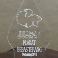 Tropi / piala akrilik / acrylic grafir / engrave laser regular