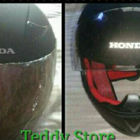Helm Fullface Honda CBR Facelift Hitam original Ahm ukuran Standar