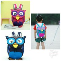 Jual tas ransel anak sekolah pg tk owl burung hantu backpack school bag Murah