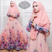 Harga Promo Gamis Syar i Anatasia Peach Wanita Balotelly Import Peac