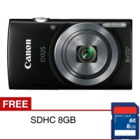 KAMERA DIGITAL Canon IXUS 160 20 MP 8x Optical Zoom Hitam Bonus SDHC