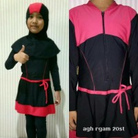RGTM SIZE XXL BESAR BAJU RENANG ANAK SD PEREMPUAN MUSLIMAH MOTIF