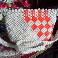 Tas Tali Kur Tas Selempang coklat orange