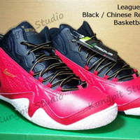 Sepatu basket League Levitate BNIB original warna merah hitam putih 44