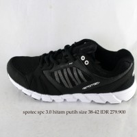 spotec spc 3.0 sepatu kets pria hitam putih