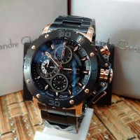 Jam Tangan Alexandre Christie Pria AC 9205 MC Rose Gold Black Origin