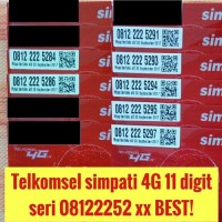 Jual kartu perdana TELKOMSEL 4G SIMPATI 11 digit nomer cantik seri quartet Murah
