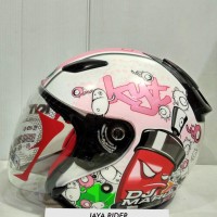 HELM HELEM HELMET KYT DJ Maru 5 White / pink