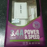 Charger Log-On Iphone 5 5S 6 6S 3.4 Ampere 2 Usb