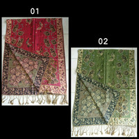 Jual Pasmina Batik Glitter Grade A Tebal Pashmina Souvenir Hadiah Scarf Murah