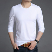 kaos long tshirt korea polos warna putih artis BIGBANG