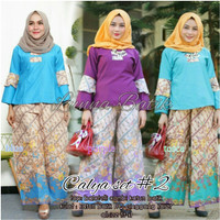 Baju Setelan Wanita Atasan Celana Batik Caliya Set #2
