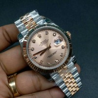 JAM TANGAN PRIA ROLEX DATEJUST TWO TONE LAPIS EMAS CLONE GARANSI 1TH