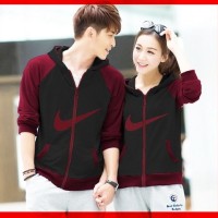 Harga Promo Couple Jaket Nike Pakaian Hitam Maroon Baby Terry Murah