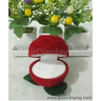Tempat Cincin Couple Display Pajangan Perhiasan Sepasang Bentuk Mawar