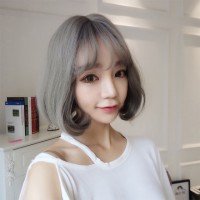 1594 - Wig Cosplay Rambut Palsu Bob Pendek (Ash Blonde)