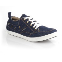 Sepatu Denim Kets Sneakers Casual Pria Navy Blackkelly - LIV 584