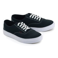 Sepatu Bukan Vans Kets Sneakers Casual Pria Hitam Blackkelly - LNY 956