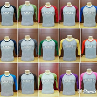 kaos polos raglan pria grosir seragam kembar unisex couple jumbo xl