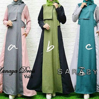 Jual gamis baju muslimah syari dress longdress hijab elegan pesta murah Murah