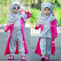jual baju anak online I gamis anak muslim + hijab I gamis anakI Gisela