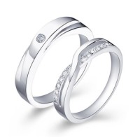 cincin emas putih 18k AuPd + platinum