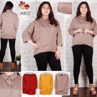 Atasan Blouse Wollycrepe Extra Large Fashion Wanita XL-XXL Baju Murah