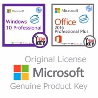 BARU PAKET Lisensi Original Microsoft Windows 10 Pro Office 2016 Reta