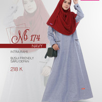 nibras gamis nb 174 navy