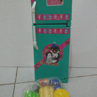 kulkas set 2pintu mainan anak lemari es