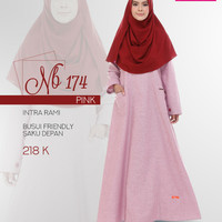 nibras gamis nb 174 pink
