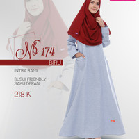 nibras gamis nb 174 biru