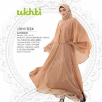 PROMO! Gamis Ukhti U 24 Size XS to L Bahan Silky Sifon