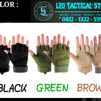 Jual Sarung tangan Airsoft Glove Tactical BLACKHAWK Half Finger Murah
