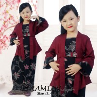 KEBAYA KUTU BARU ELNIRA ANAK-ANAK UKURAN KECIL TERMURAH MAROON