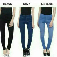 CELANA JEANS WANITA PINGGANG KARET BAHAN STRECH ELASTIS MERAL