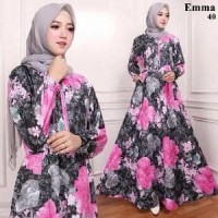 Hijab Trendy Maxi Dress Gamis Katun Emma NEW Abaya Busana Berkualitas