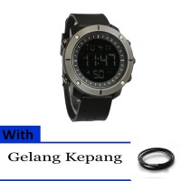 Jam Tangan Fashion Terbaru Digital Hitam - With Gelang Kepang