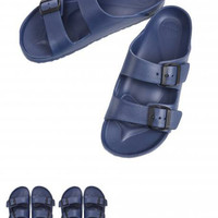 Jual sandal karet pria slip on rubber miniso / Birkenstock Murah