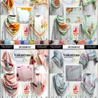 GROSIR Kerudung VALENTYNO D UMAMA Hijab Jilbab Segi Empat Satin Motif