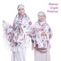 MUKENAH HALUS ELEGAN COUPLE IBU&ANAK KATUN JEPANG BUNGA POINTROSE