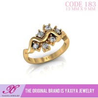 Cincin Lapis emas Permata Perhiasan imitasi Yaxiya Jewelry 183