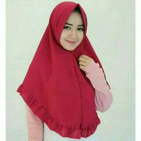 PROMO GROSIR MURAH JILBAB HIJAB KHIMAR REMPEL PET Turun Harga Bagus
